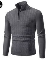 EDDY - Stilvoller Zip-Up Pullover für Herren in Dunkelgrau