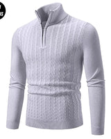 EDDY - Stilvoller Zip-Up Pullover für Herren in Grau