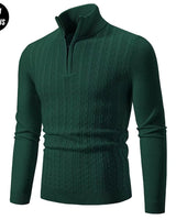 EDDY - Stilvoller Zip-Up Pullover für Herren in Grün