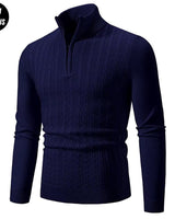 EDDY - Stilvoller Zip-Up Pullover für Herren in Marineblau