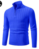 EDDY - Stilvoller Zip-Up Pullover für Herren in Blau