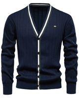 Sam - Elegante Strickjacken für Herren in Dunkelblau