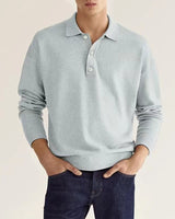 Maxim – LANGARM-POLOSHIRT in Weiß