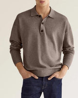 Maxim – LANGARM-POLOSHIRT in Koffee