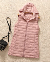 Aya - Die kuschelige und modische wattierte Jacke mit Kapuze in Rosa