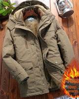 JARED - Herrenmantel mit Kapuze in Khaki