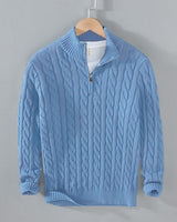 Herren-Pullover mit Rundhalsausschnitt - ACKLEY in Hellblau