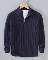 Herren-Pullover mit Rundhalsausschnitt - ACKLEY in Dunkelblau