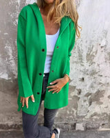 Natalie - Freizeitblazer mit Kapuze in Grün