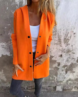 Natalie - Freizeitblazer mit Kapuze in Orange