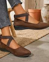 Rhea - Vintage-Slipper in Braun