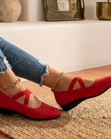 Rhea - Vintage-Slipper in Rot