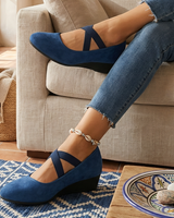 Rhea - Vintage-Slipper in Blau