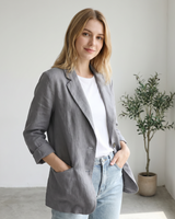 Juliette - Lässiger Leichter Blazer in Grau