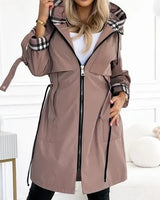 Liaa – Wind- Und Wasserdichter Trenchcoat Mit Kapuze in Braun