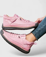 Barbara | Damen Lässige Schnür-Sneaker in Rosa