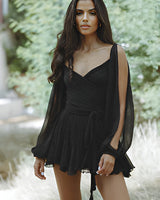 Elise | Sommerluftiges Kleid in Schwarz