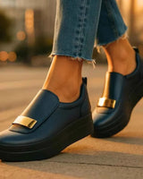 Plateau Loafer Damen in Blau