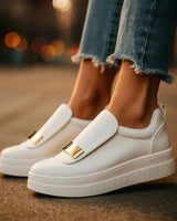 Plateau Loafer Damen in Weiß