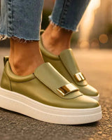 Plateau Loafer Damen in Grün