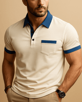 Poloshirt Herren Kurzarm in Aprikose