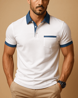 Poloshirt Herren Kurzarm in Weiß