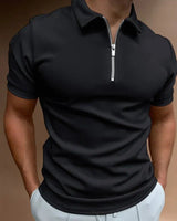 Poloshirt Herren Slim Fit in Schwarz