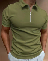 Poloshirt Herren Slim Fit in Olivgrün
