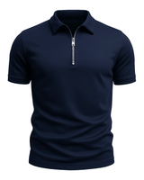 Poloshirt Herren Slim Fit in Marineblau