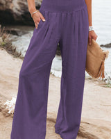 Valoria | Freizeithose mit weitem Bein in Lila