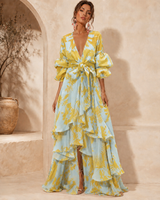 Liaya – Stilvolles „Korallengarten“-Kleid in Gelb