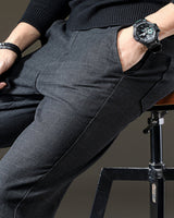 Alexander - Karohose aus Stoff in Schwarz