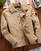 Aviator-Tradition™ Jacke aus Baumwolle mit Fleecefutter / Die Offizielle Jacke für Mutige und Stilbewusste Männer! in Hellbeige