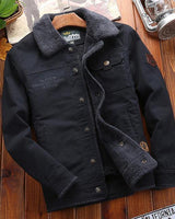 Aviator-Tradition™ Jacke aus Baumwolle mit Fleecefutter / Die Offizielle Jacke für Mutige und Stilbewusste Männer! in Marineblau