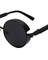 Juno | Vintage Steampunk-Sonnenbrille in Schwarz