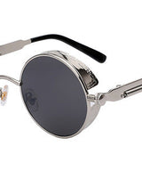 Juno | Vintage Steampunk-Sonnenbrille in Grau