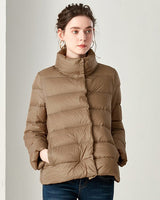 Plume - Elegante Daunenjacke Ultra Light Down Plus in Hellbraun