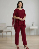 Oda | Asymmetrisches Loungewear-Set in Rød