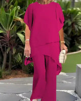 Oda | Asymmetrisches Loungewear-Set in Rosa