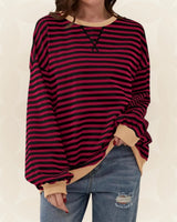 Juliana | Lässiger Oversized-Pullover in Dunkelrot