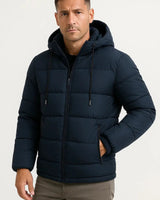 Pufferjacke Herren Mit Kapuze in Blau