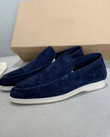 Gerhard | Herren Wildleder Loafer Schick Komfort Elegant in Dunkelblau