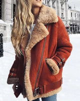 Greene | Lederschnallen-Jacke in Orange