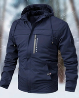 Rafael | Herren Regenjacke Wasserdicht Mit Kapuze Und Wärme Design in Dunkelblau