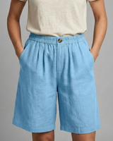 Rania | Damen Bermuda Shorts mit Kordelzug in Himmelblau