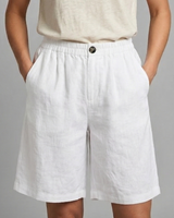 Rania | Damen Bermuda Shorts mit Kordelzug in Weiß