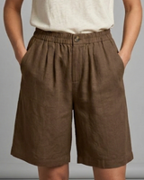 Rania | Damen Bermuda Shorts mit Kordelzug in Braun