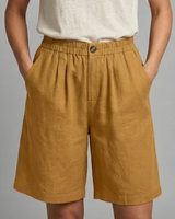 Rania | Damen Bermuda Shorts mit Kordelzug in Gelb
