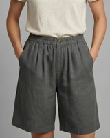 Rania | Damen Bermuda Shorts mit Kordelzug in Grau
