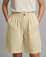Rania | Damen Bermuda Shorts mit Kordelzug in Beige